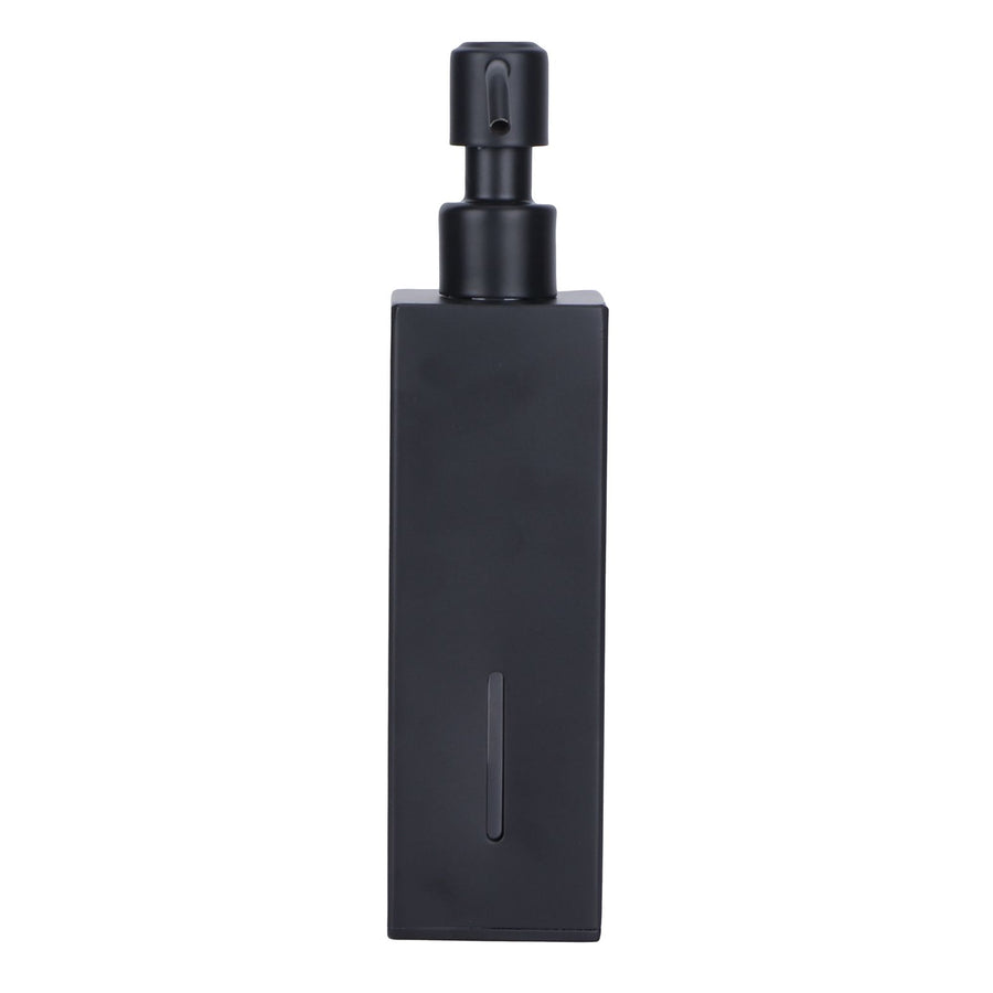 200ml Square Shower Bottle 304 Stainless Steel Shampoo Hand Soap Dispenser Black