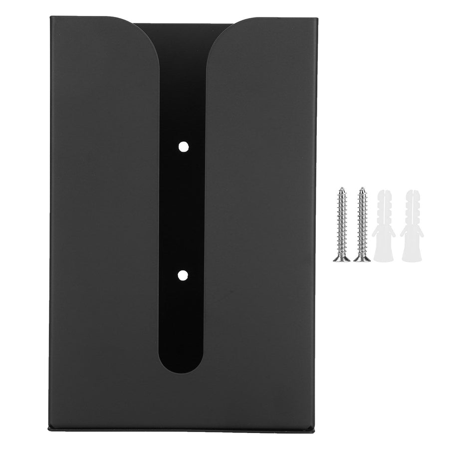 Black Tissue Box Holder Stand Wall Mount Napkin Organizer for Kitchen Bathroom Toilet