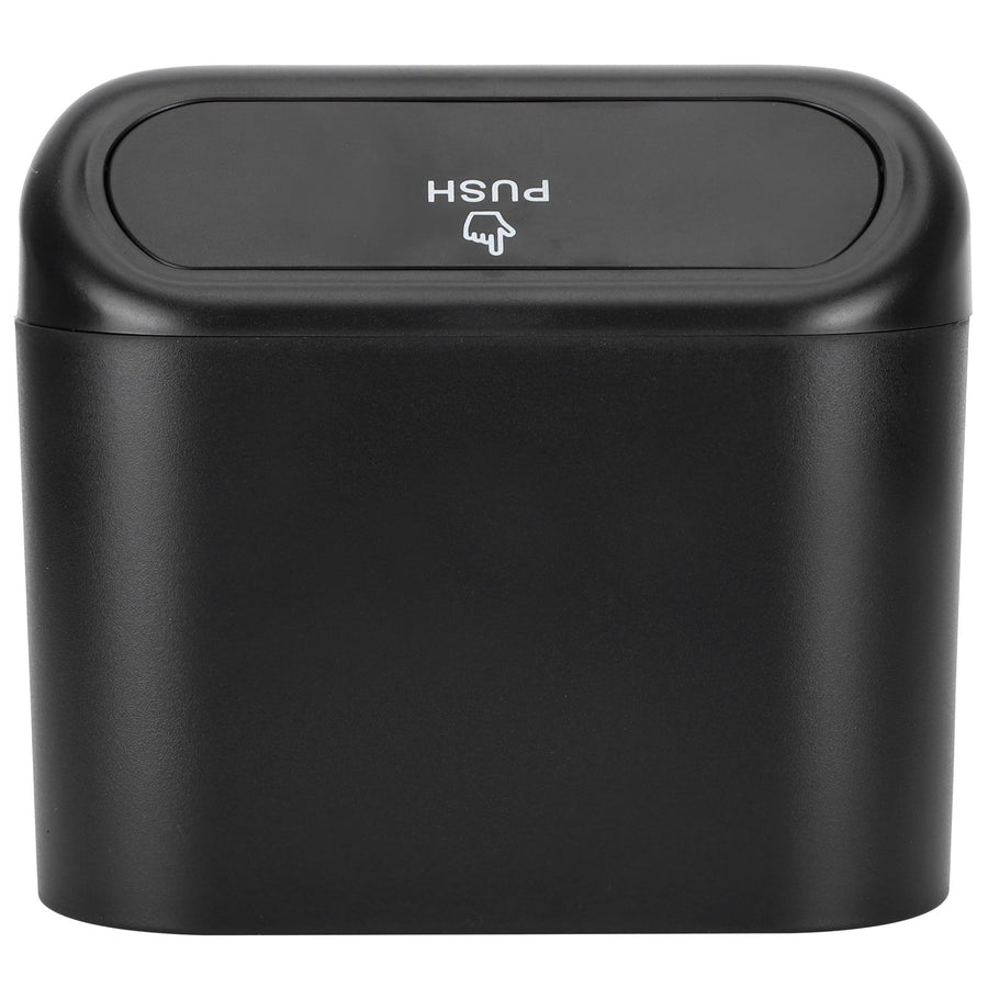 Car Trash Can Portable Hanging Garbage Waste Bin with Lid Vehicle Interior Accessory Black