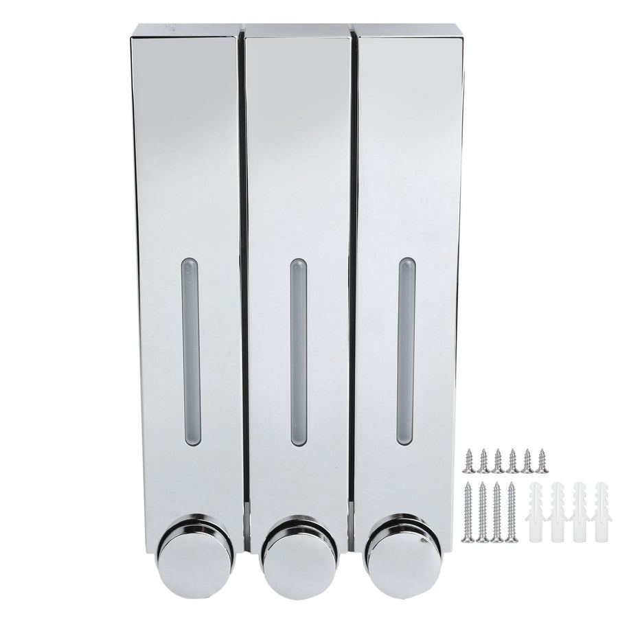 Liquid Soap Dispenser Wall Mounted Shampoo Shower Gel Container for Bathroom Kitchen