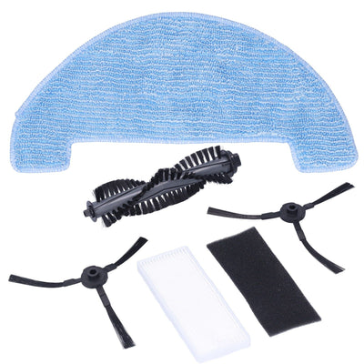 Sweeper Rolling Brush Filter Cleaning Cloth Side Brush Kit Replacement Parts for ilife A4S