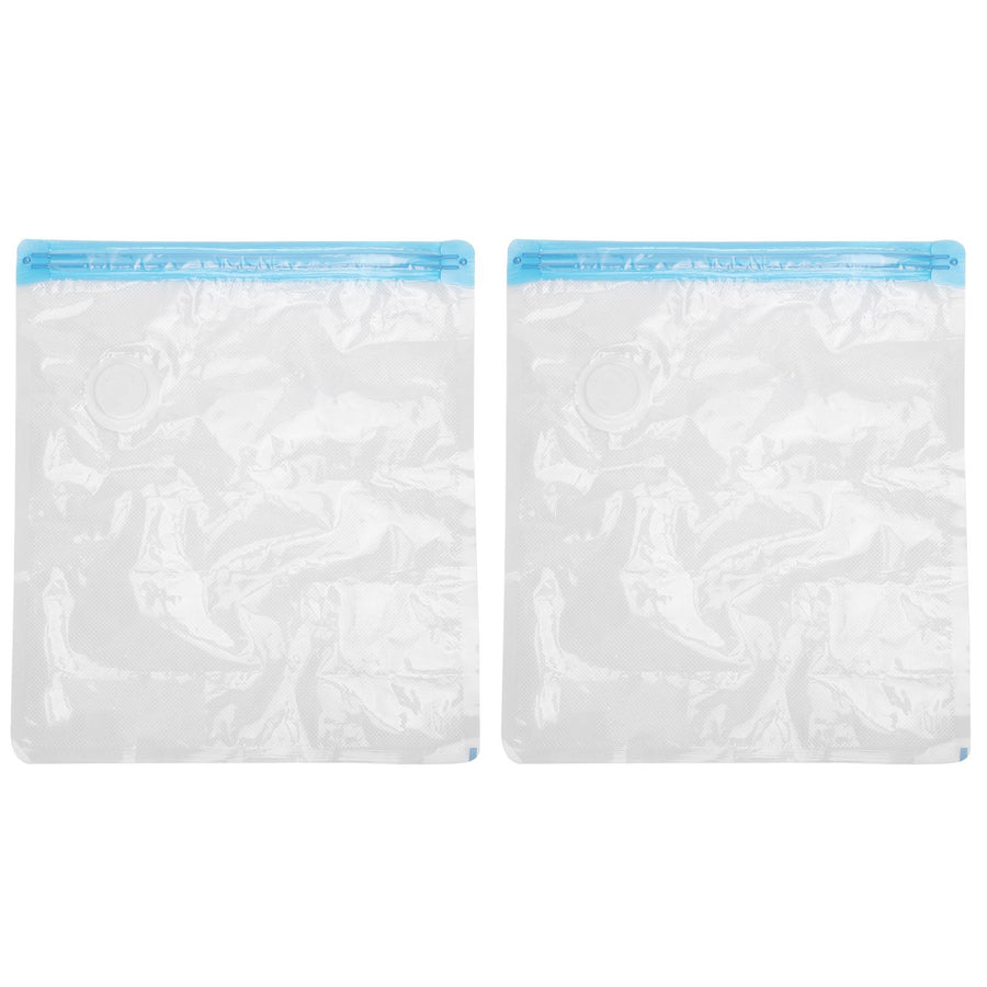 2Pcs Vacuum Storage Bag Space Saving Compressed Sealed Travel Bag with 3.5cm Thread Air InletL:36x32CM