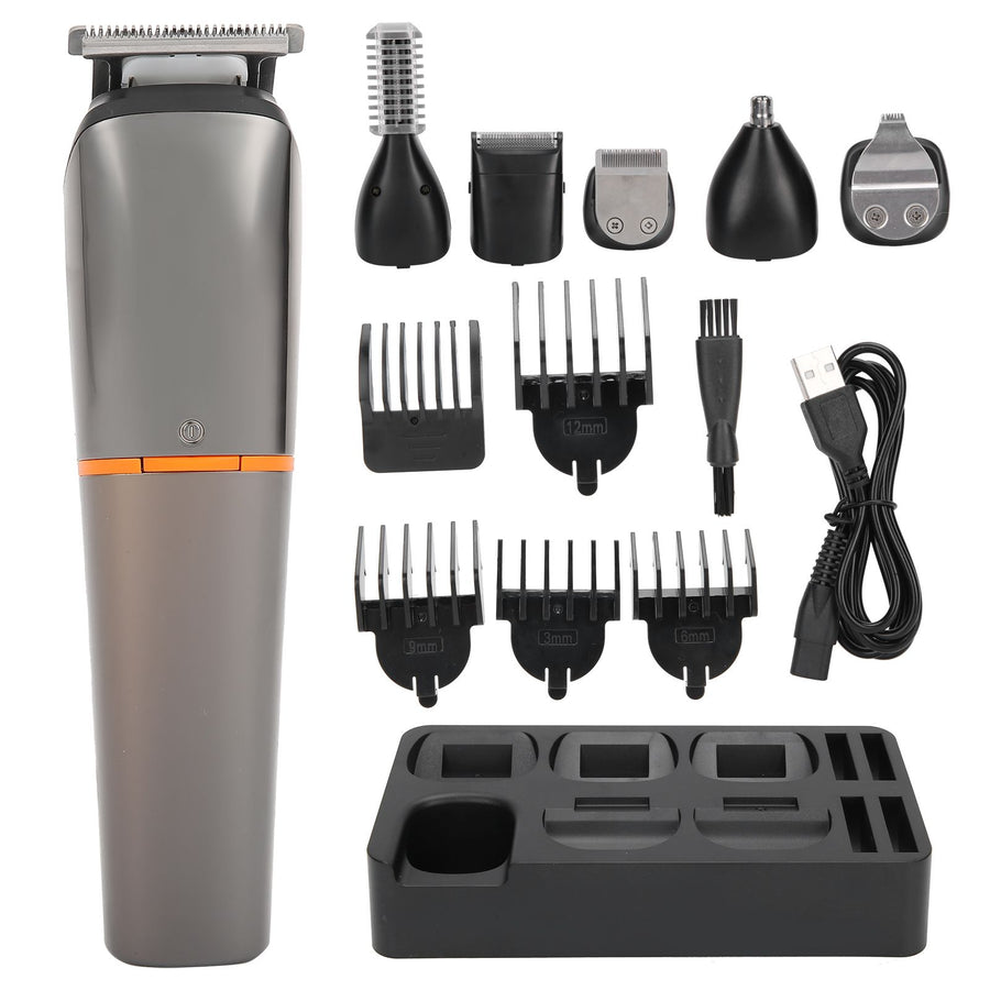 6in 1 Electric Hair Clipper Trimmer Portable Hair Cutting Machine Styling Tool USB Charging
