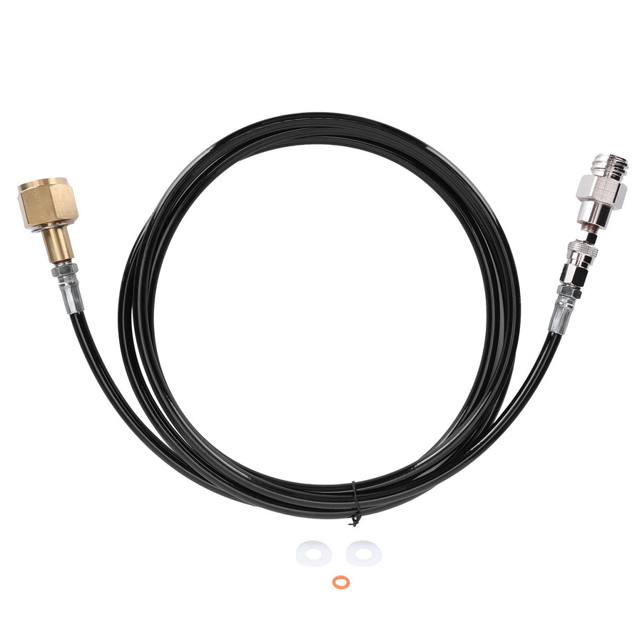 W21.8-14 Soda Hose Adapter Kit CO2 Cylinder Refilling Tube Accessories 100in Black