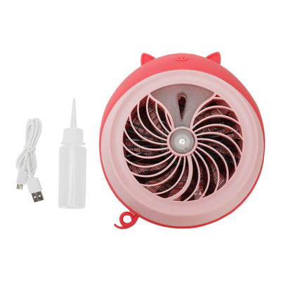 Cute Desktop Mini Fan Portable Humidifying Mist Spray Fan for Home Office SuppliesPink Pig