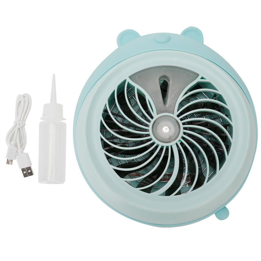 Cute Desktop Mini Fan Portable Humidifying Mist Spray Fan for Home Office SuppliesBlue Bear