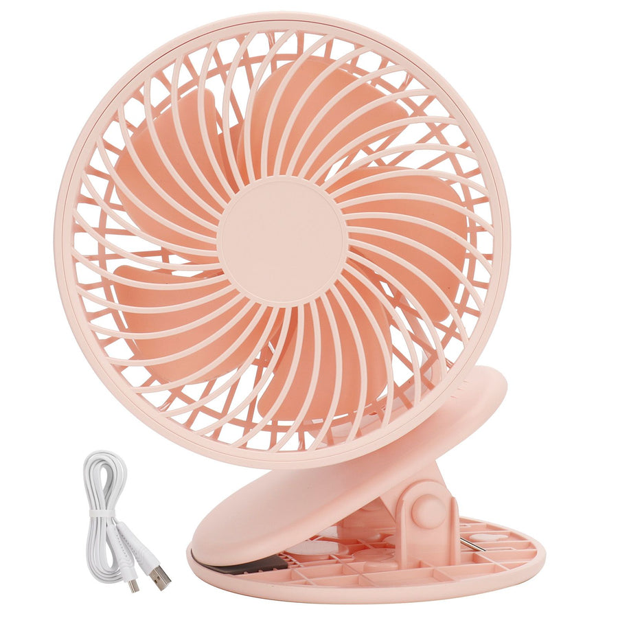 Portable Desk Fan 3 Speed Wind Mini Desktop Fan with Clip for Home Office and BedroomPink