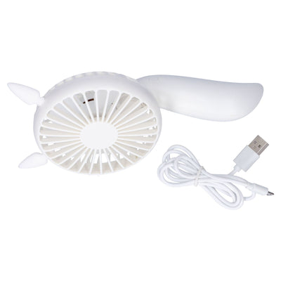 Portable Fan 180 Degrees Rotation Desktop USB Rechargeable Electric Mini Cooling FanWhite