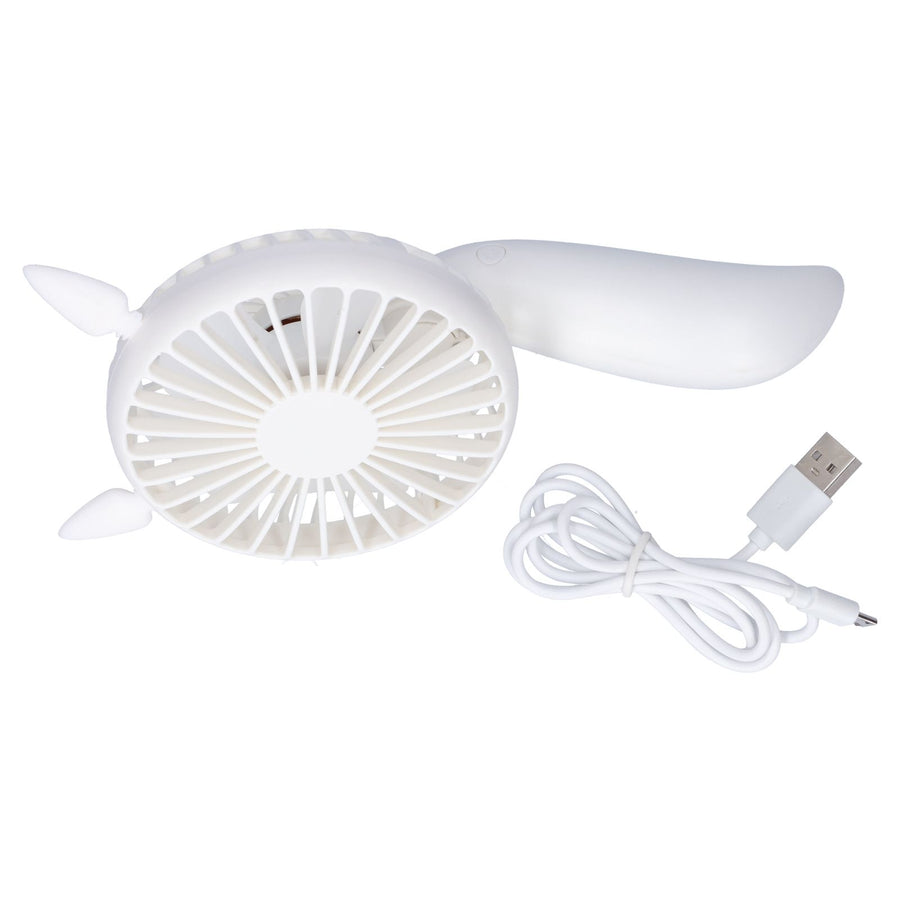 Portable Fan 180 Degrees Rotation Desktop USB Rechargeable Electric Mini Cooling FanWhite