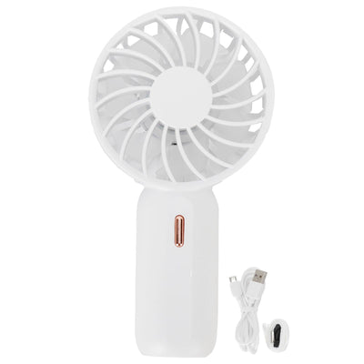 Portable Handheld Fan USB Rechargeable Enhanced Wind Small Fan for Travel Office StudyWhite