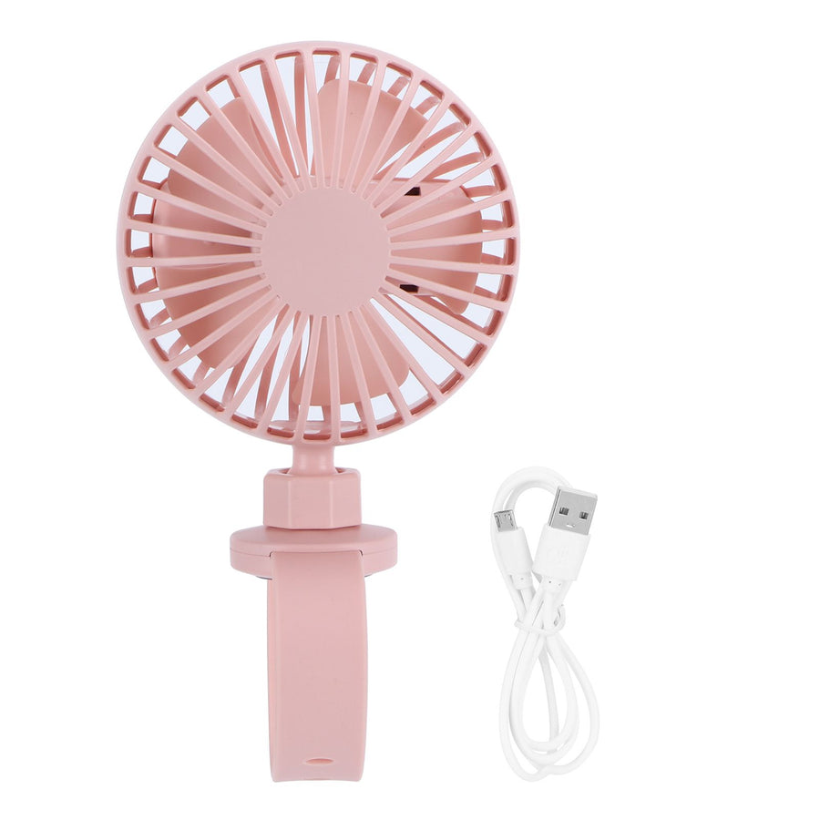 USB Charging Fan with Comfortable Wrist Strap Portable Mini Fan for Indoor Outdoor TravelPink