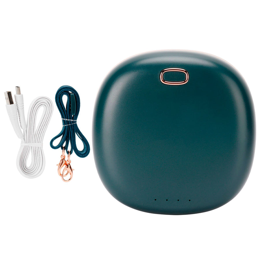 Outdoor Mini Hands free Neck Fan Portable Hanging Waist Bladeless Fan USB Charging(Green )