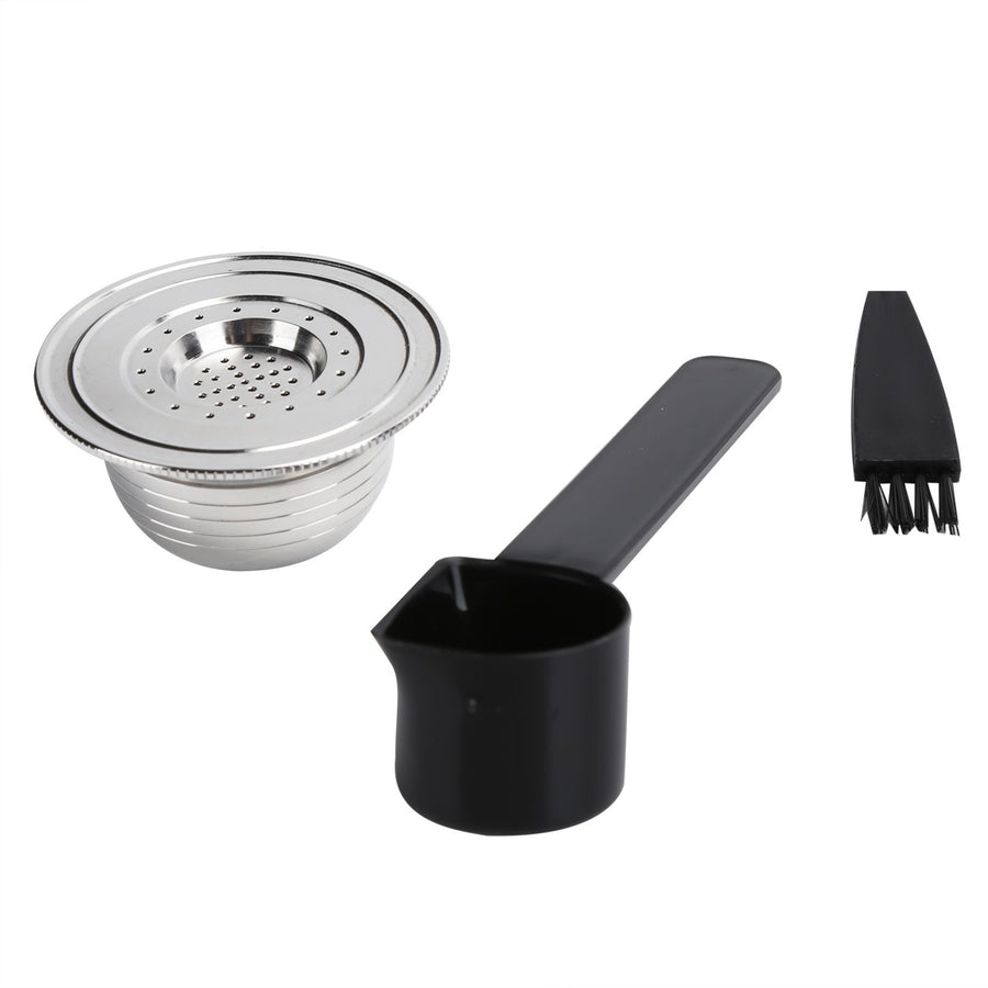 Coffee Capsule Kit with Spoon Brush Gaskets Reusable Coffee Filter Cup Fit for BIALETTI