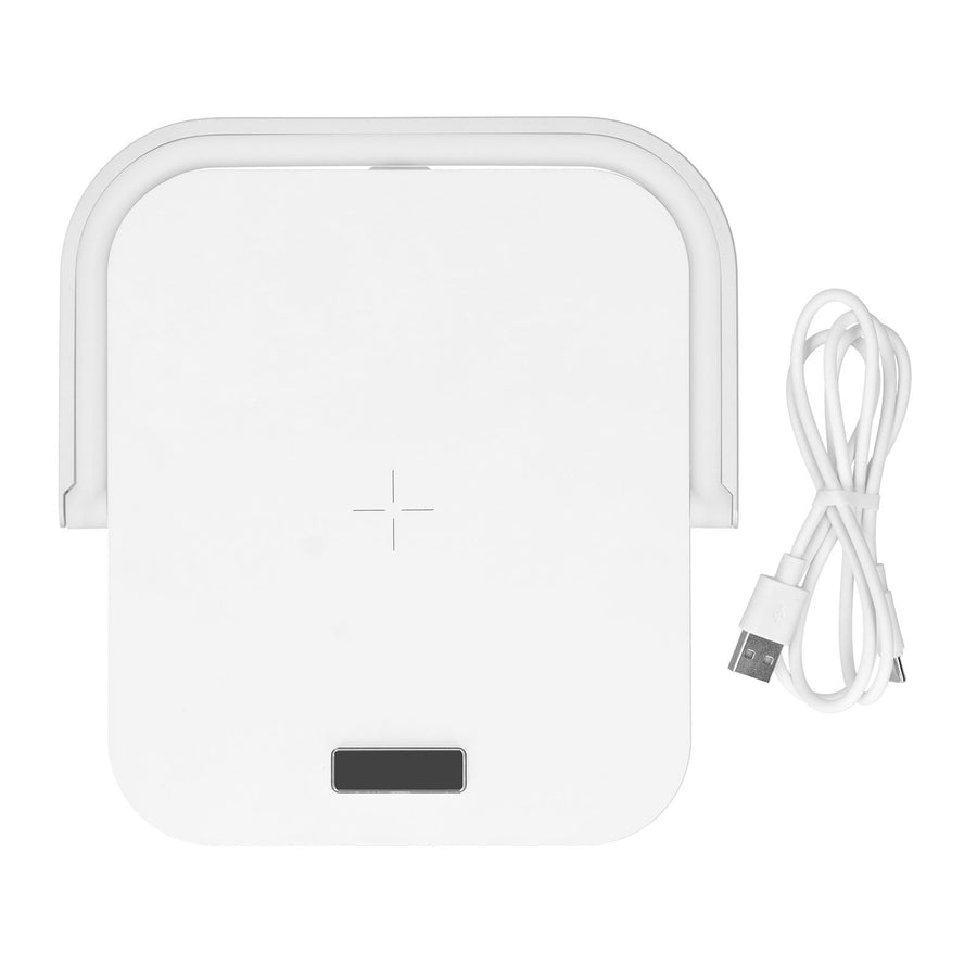 5V Desktop Night Light Multifunction Wireless Quick Charger Phone Stand Holder White
