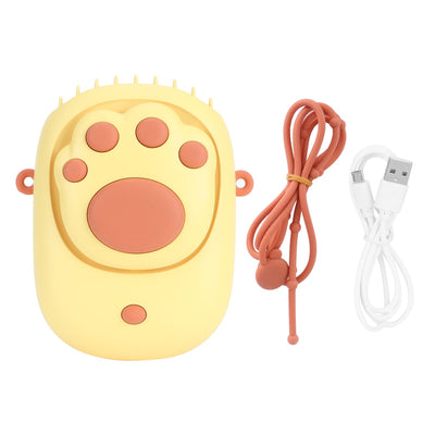 Yellow 3‑Gears Speed Wind Adjustable Electric Fan Cute USB Charging Fan for Bedroom