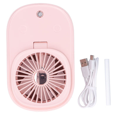 90 Degree Folding Electric Fan 2 in1 Portable Humidifying Electric Fan for Home OfficePink