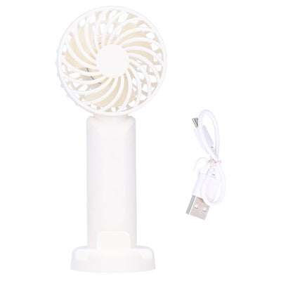 3‑Gear Adjustable Fan Portable Handheld Mobile Phone Holder Electric Fan for DormitoryWhite