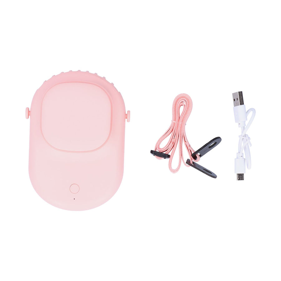 Neck Hanging Fan Mini Small Portable Silent Handheld Electric Fan for Home Office OutdoorPink