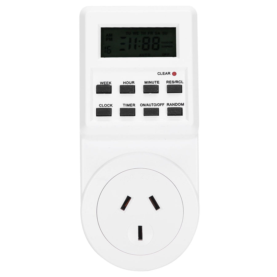 Timer Switch Plug Intelligent Programmable Outlet Timer Socket for Electrical Appliance(TST01AU Plug 240V)
