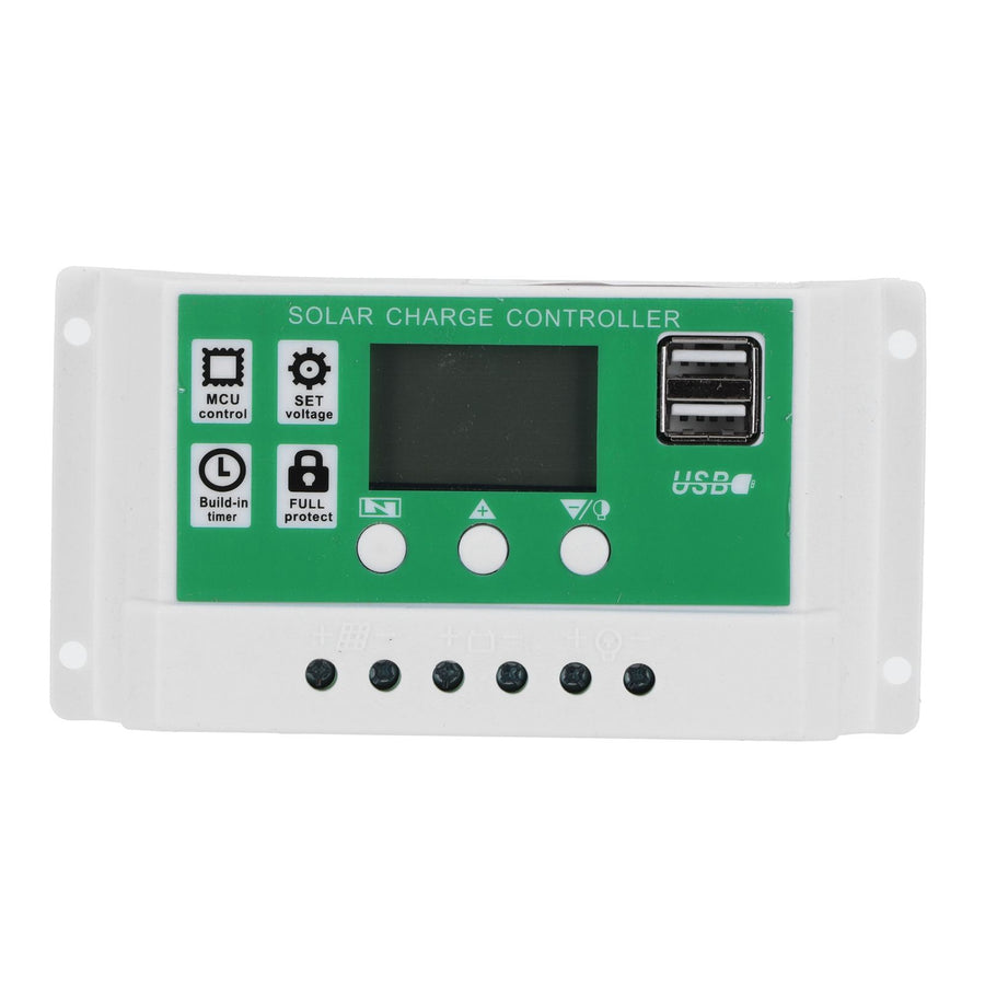 50A Solar Charge Controller LCD Display Adjustable 12V 24V Solar Panel Regulator