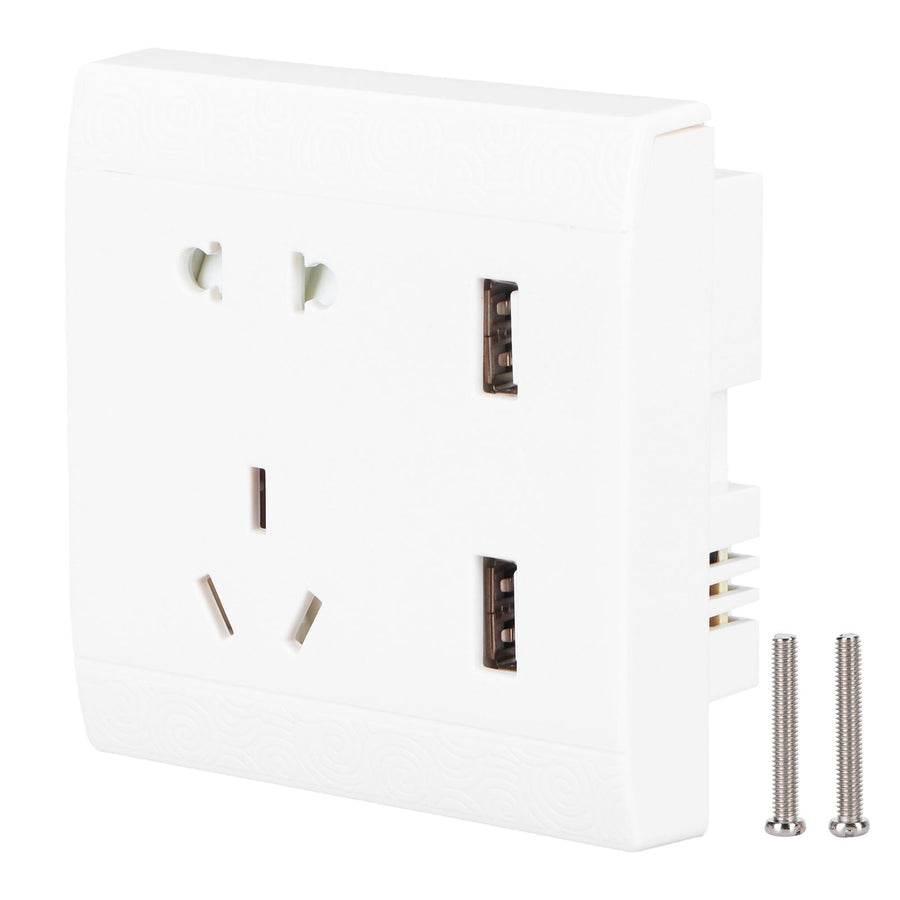 Multi-Functional Wall Power Outlet Socket with 2 USB Port 13A for Home Office AU Plug 110/220V