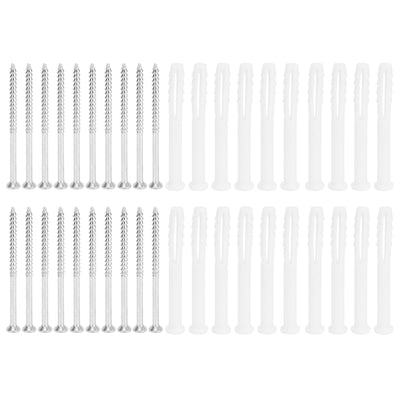 20Set Expansion Screw Tube Kit Cabinet Frame Fixing Wall Anchor Furniture Hardware