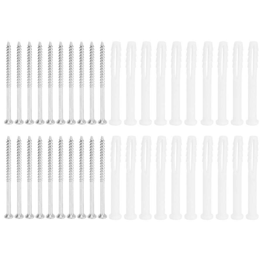 20Set Expansion Screw Tube Kit Cabinet Frame Fixing Wall Anchor Furniture Hardware