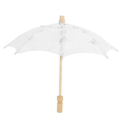 Lace Umbrella Wedding Bridal Parasol Umbrella for Photography Props Wedding SuppliesS White