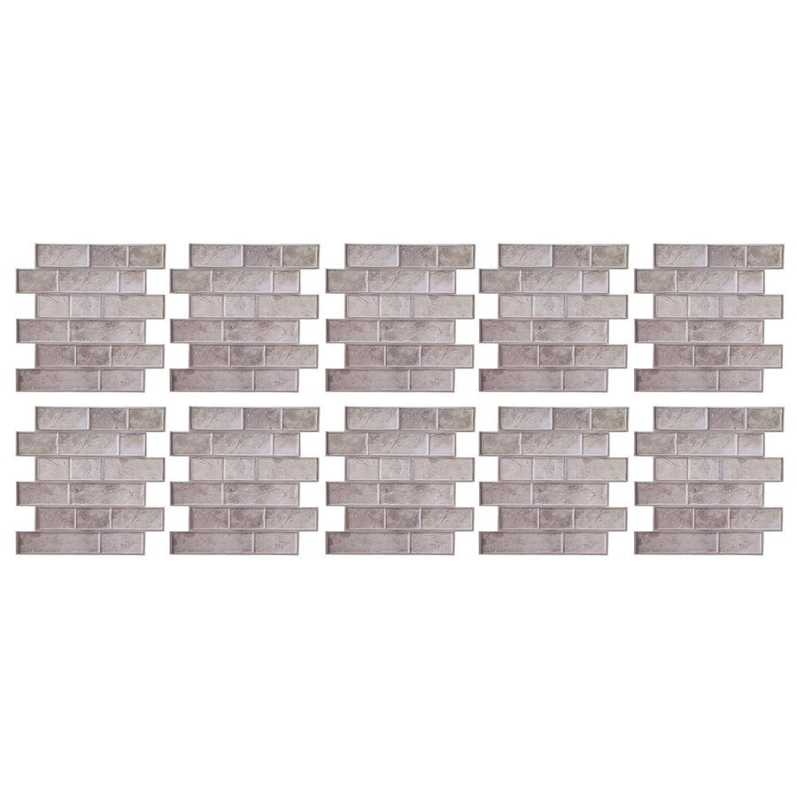 10Pcs Wall Sticker Self-Adhesive Wallpaper 3-Dimensional Ceramic Tile Stickers Decoration