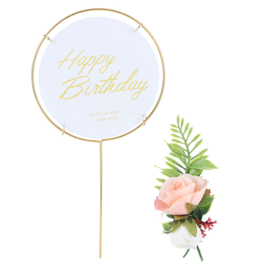 Metal Cake Inserts Round Cake Decoration Inserts Topper Birthday Cake Crafts Decoration