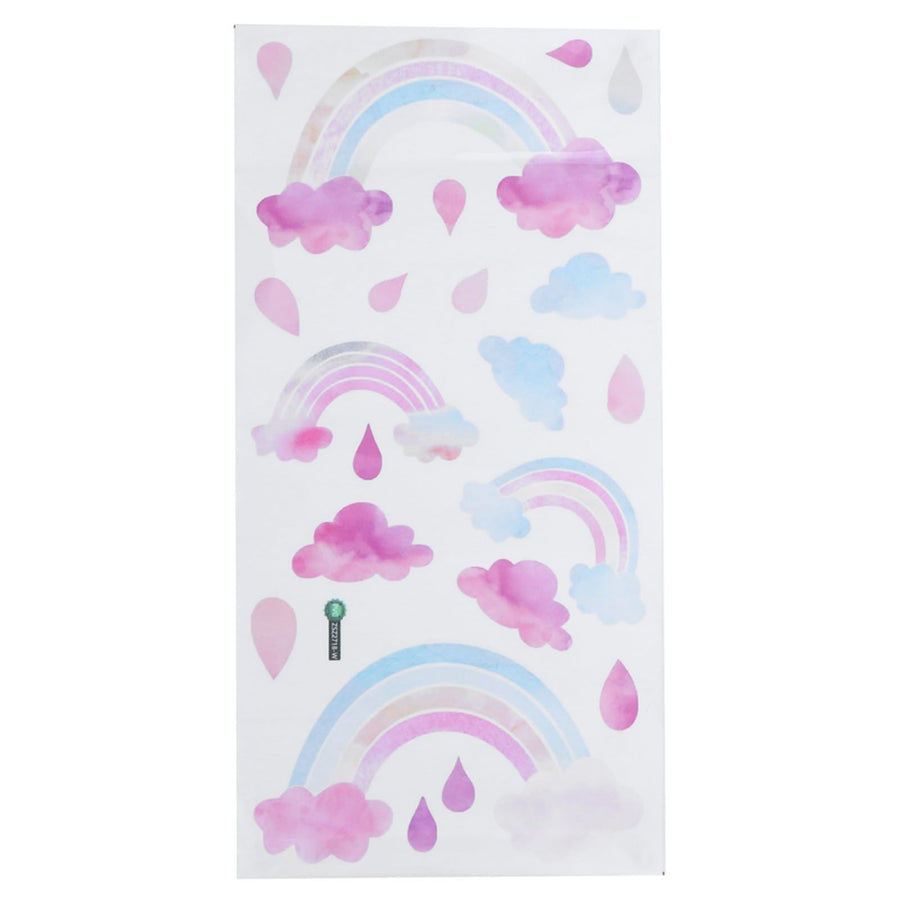 Self Adhesive Wall Sticker Cute Clouds Raindrop Pattern Decal Children's Room Bedroom Decor
