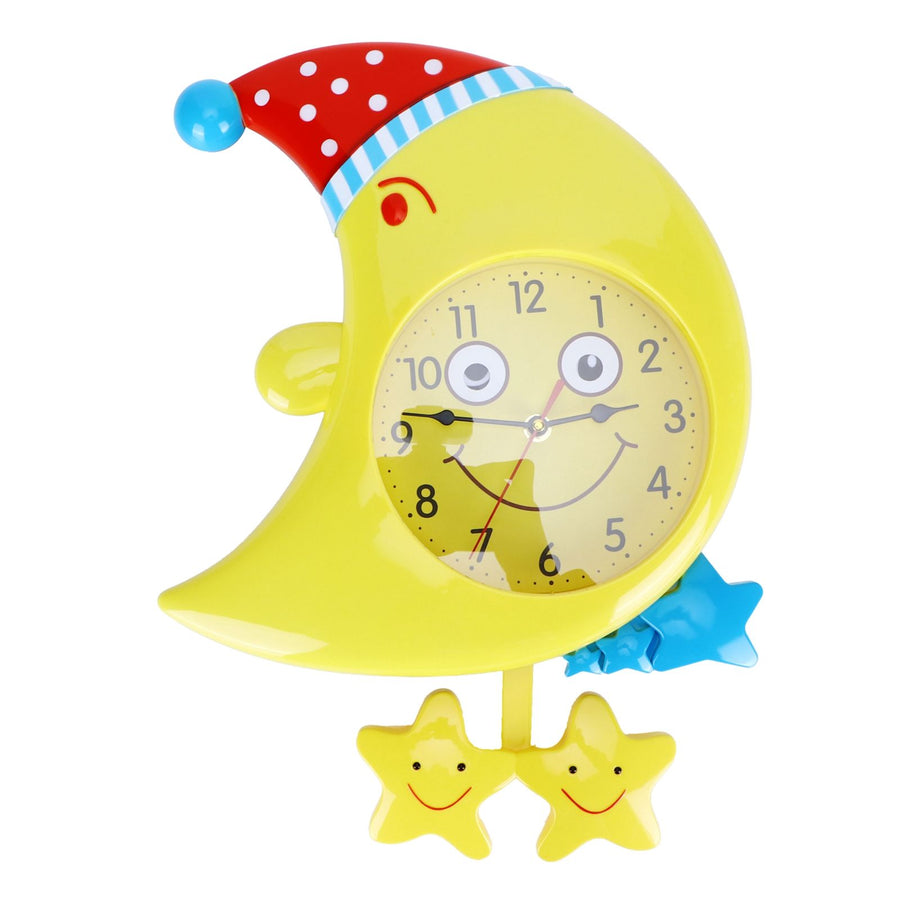 Wall Clock Cartoon Silent Non Ticking Decorative Wall Clock for Kid's Bedroom Studyroom Decor