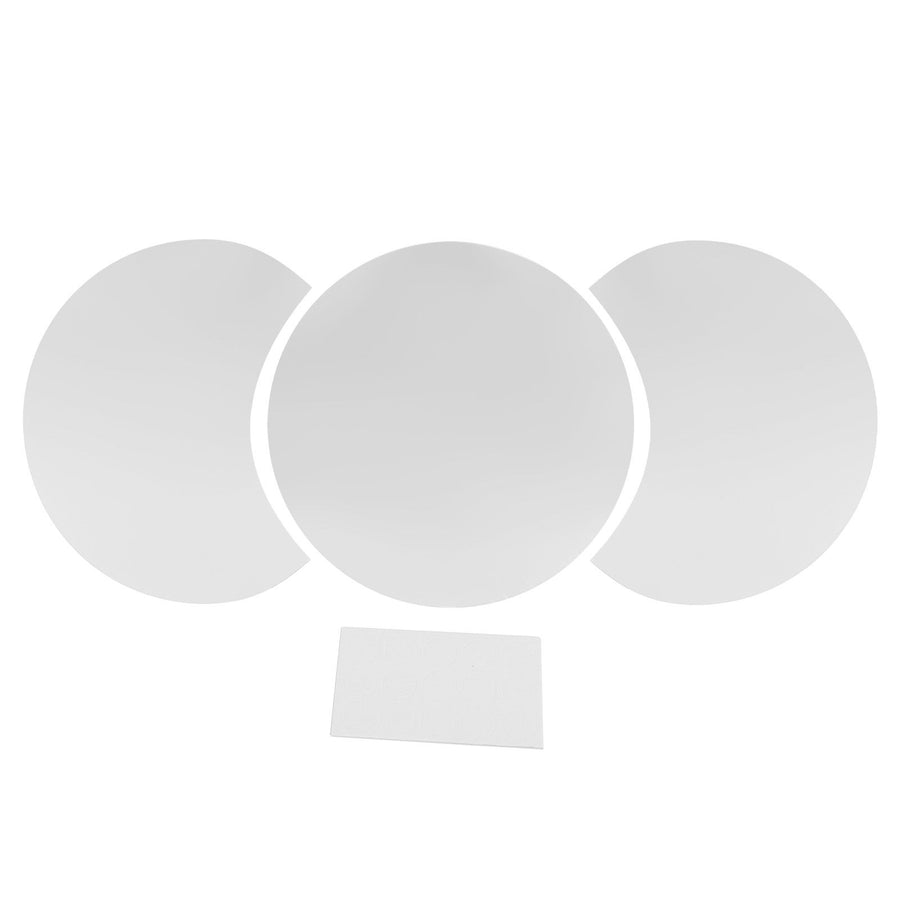 Round Mirror Wall Sticker DIY Wall Decal for Home Living Room TV Background Bedroom DecorSilver