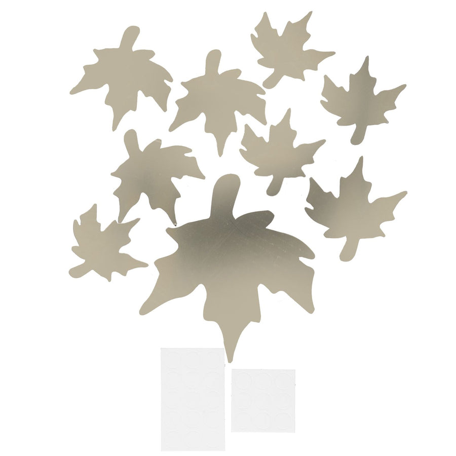 DIY Wall Stickers Maple Leaf Shape PVC Decals 3‑Dimensional Home Wall DecorationGold
