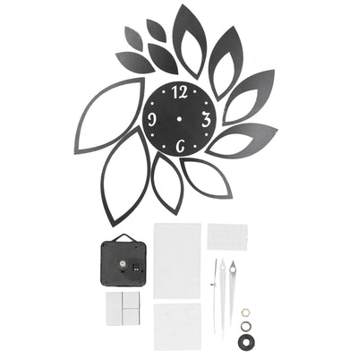 DIY Mirror Wall Clock Stickers Modern Decor for Home Living Room Background StickerBlack