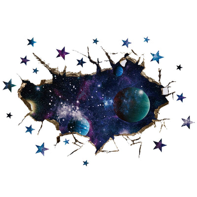 DIY Wall Sticker 3‑Dimensional Star Universe Decals Living Room Bedroom Decoration