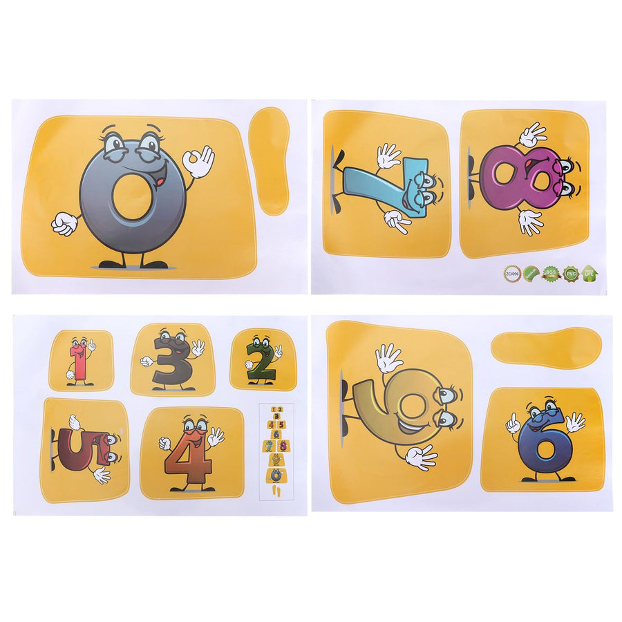 Innovative Stickers Number Jumping Grid Ground Decals for Home Nursery Kindergarten