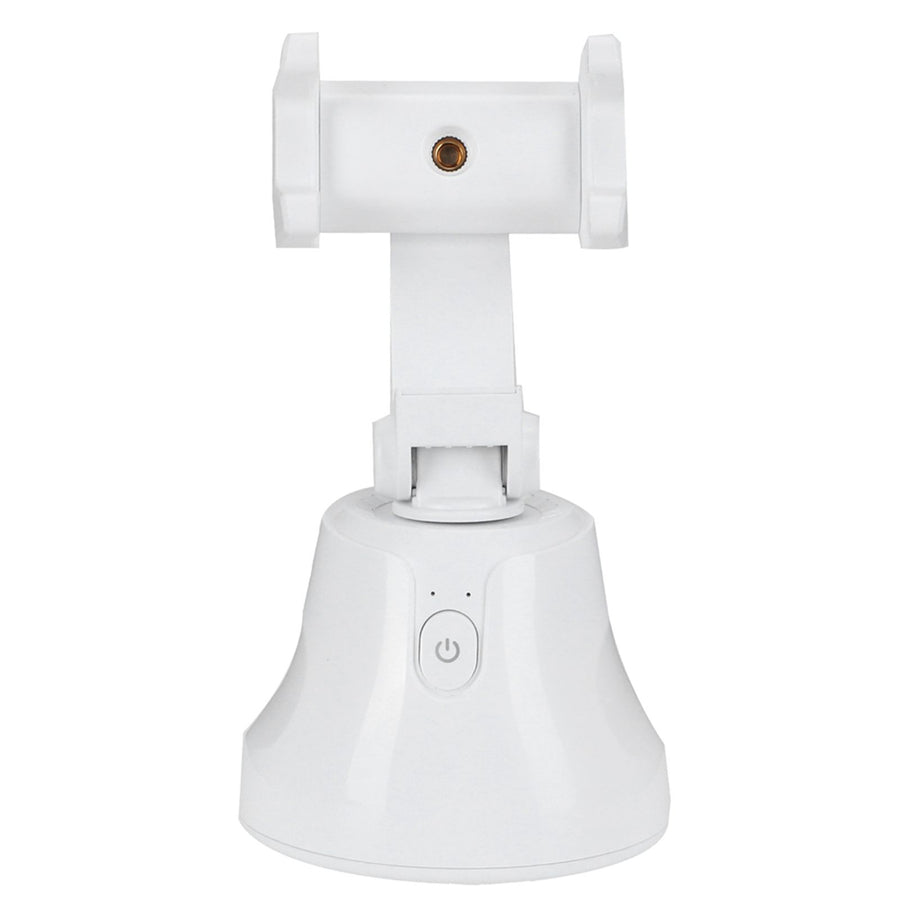 360 Degree Rotating Ballhead Smart Face Object Tracking Phone Camera Bracket Holder for Live StreamingWhite