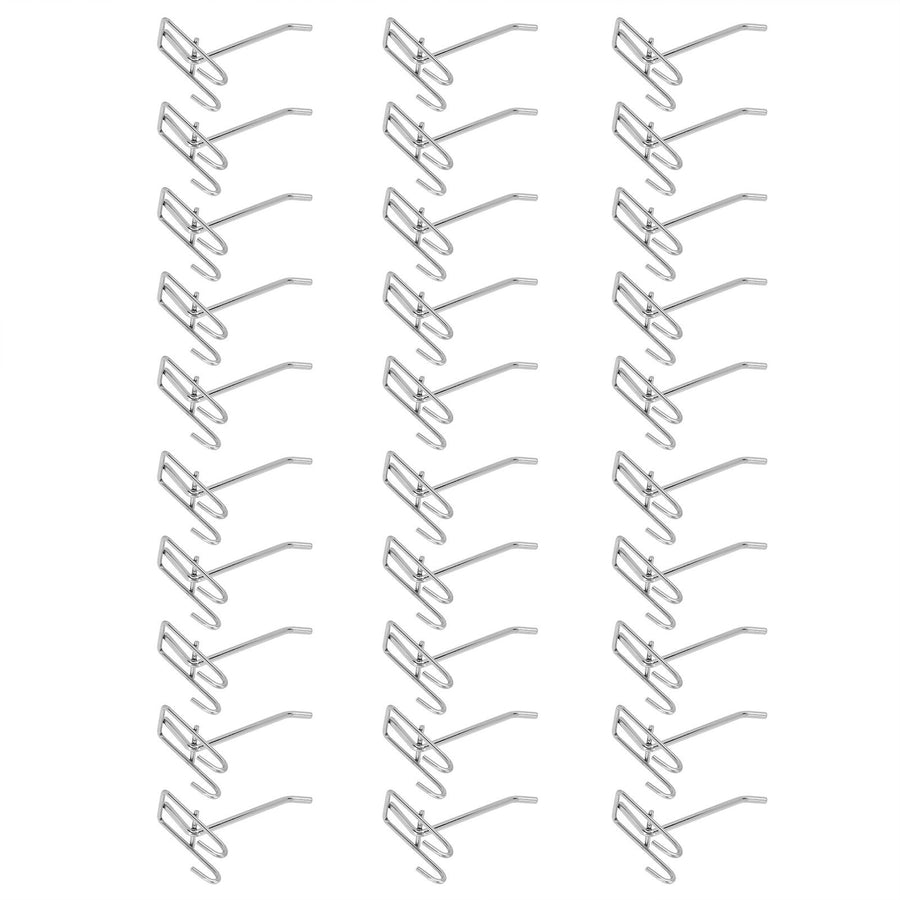 30pcs Supermarket Hook Iron Grid Shelf Hook Jewelry Display Shelf Hook 3.5mm Thickness10cm / 3.9in Long