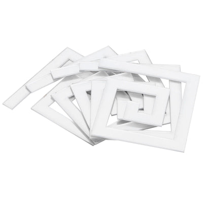 10Pcs 5x5CM DIY Waist Line Mirror Sticker Modern Acrylic Wall Stickers for Living RoomSilver