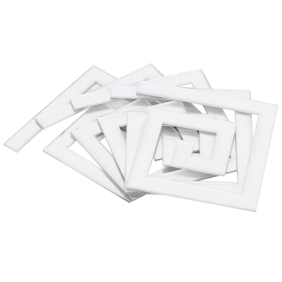 10Pcs 5x5CM DIY Waist Line Mirror Sticker Modern Acrylic Wall Stickers for Living RoomSilver