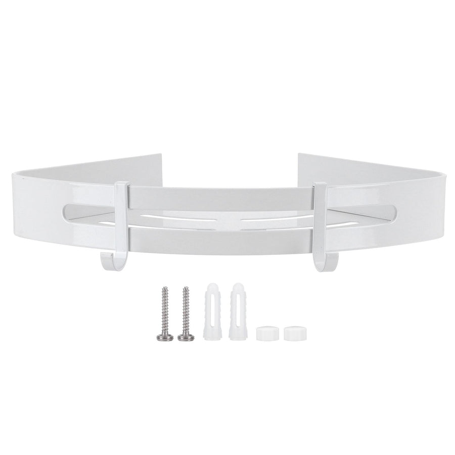 White Toilet Triangular Basket Hotel Bathroom Single Layer Aluminum Shelf for Bathroom