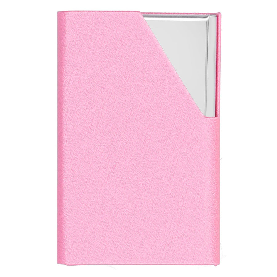 Business Card Holder Stainless Steel Innovative Name Card Case Organizer for Commercial UsePink 007#