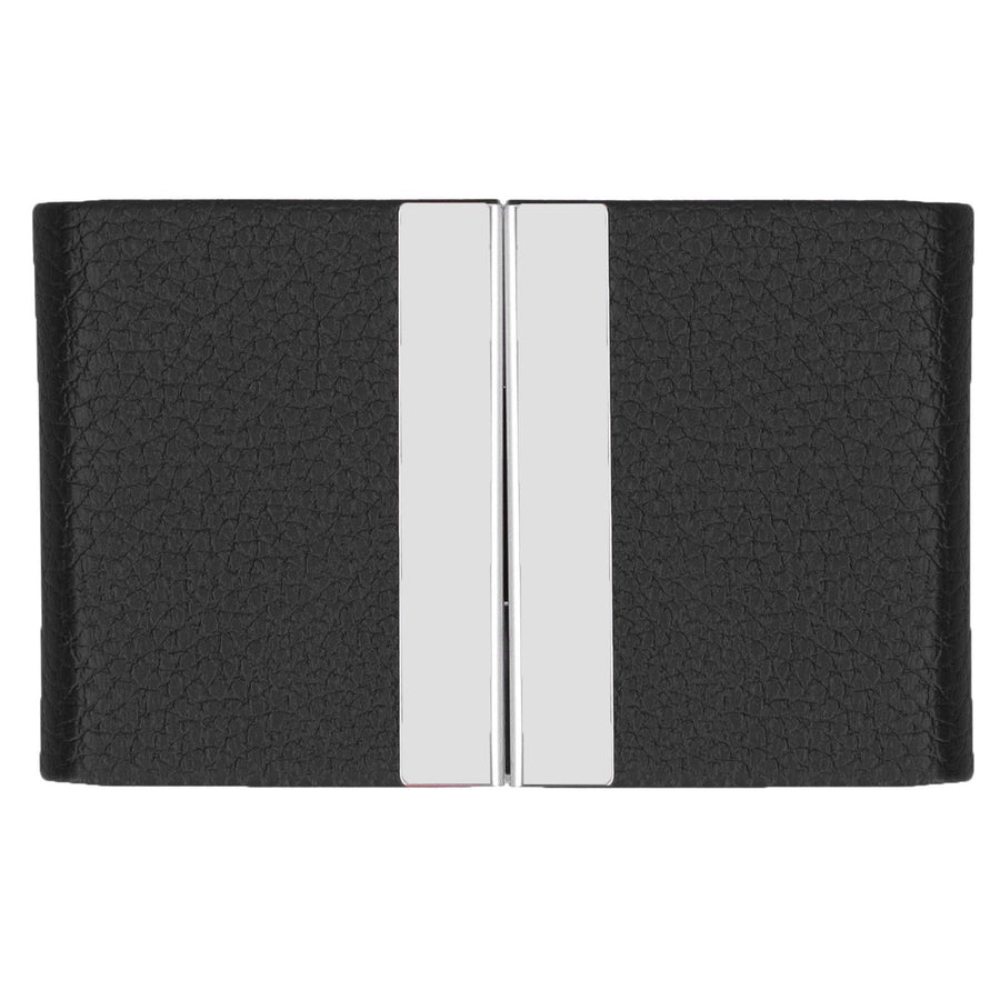 Large Capacity Business Card Holder Pocket Name Card Box Case for Men Double OpenBlack 400#