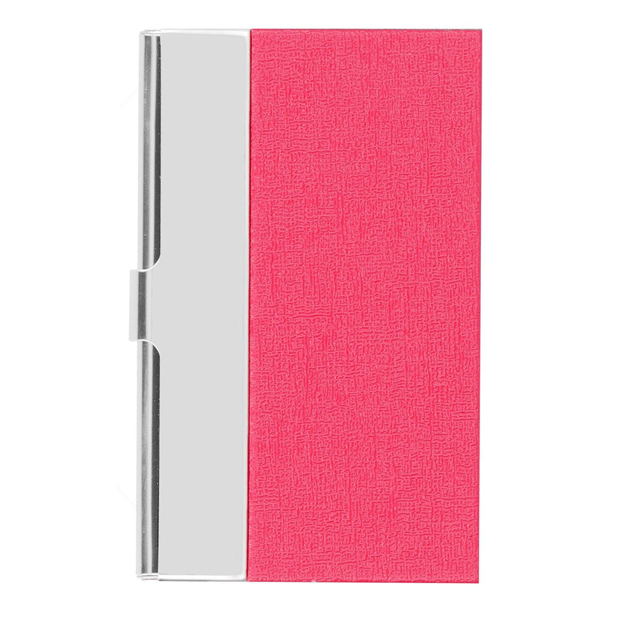 Business Card Holder Stainless Steel Name Card Case for Traveling and Business SuppliesRed 701#