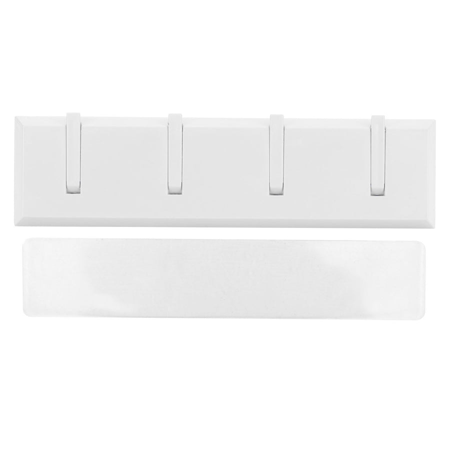 Wall Row Hook Punch Free Coat Key Holder Door Hat Hanger for Bathroom Wall Door Decor(White )