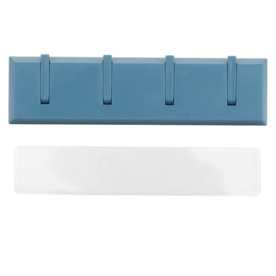 Wall Row Hook Punch Free Coat Key Holder Door Hat Hanger for Bathroom Wall Door Decor(Dark Blue )
