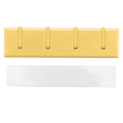 Wall Row Hook Punch Free Coat Key Holder Door Hat Hanger for Bathroom Wall Door Decor(Yellow )