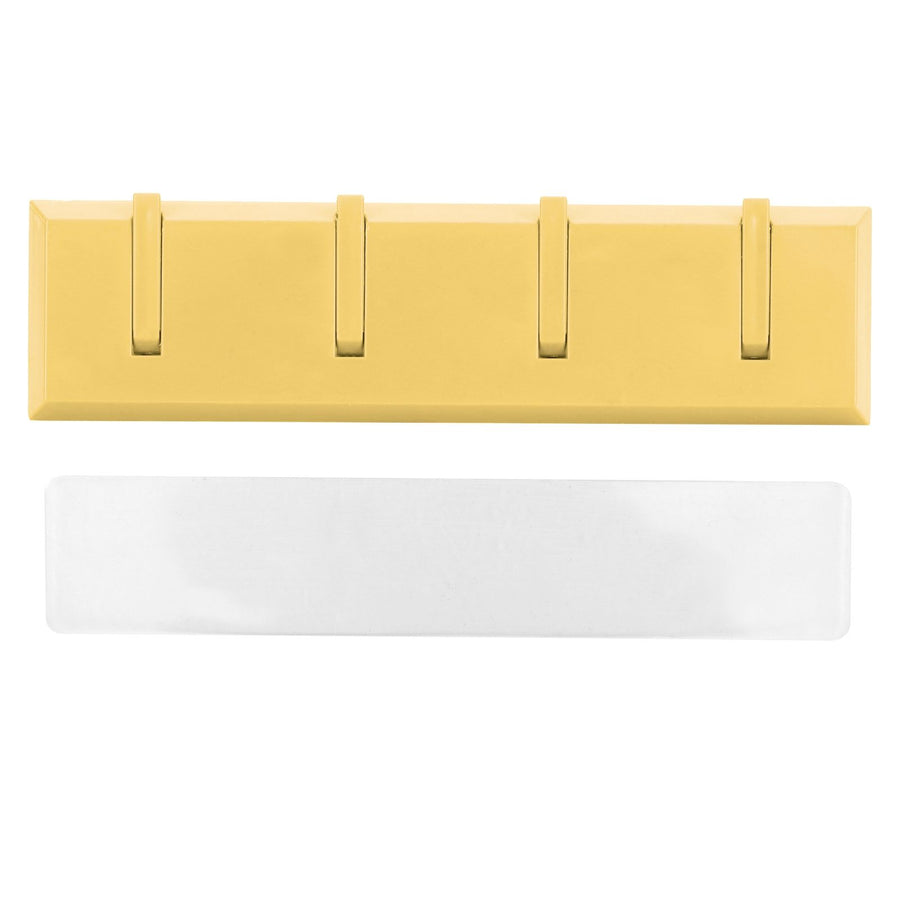 Wall Row Hook Punch Free Coat Key Holder Door Hat Hanger for Bathroom Wall Door Decor(Yellow )