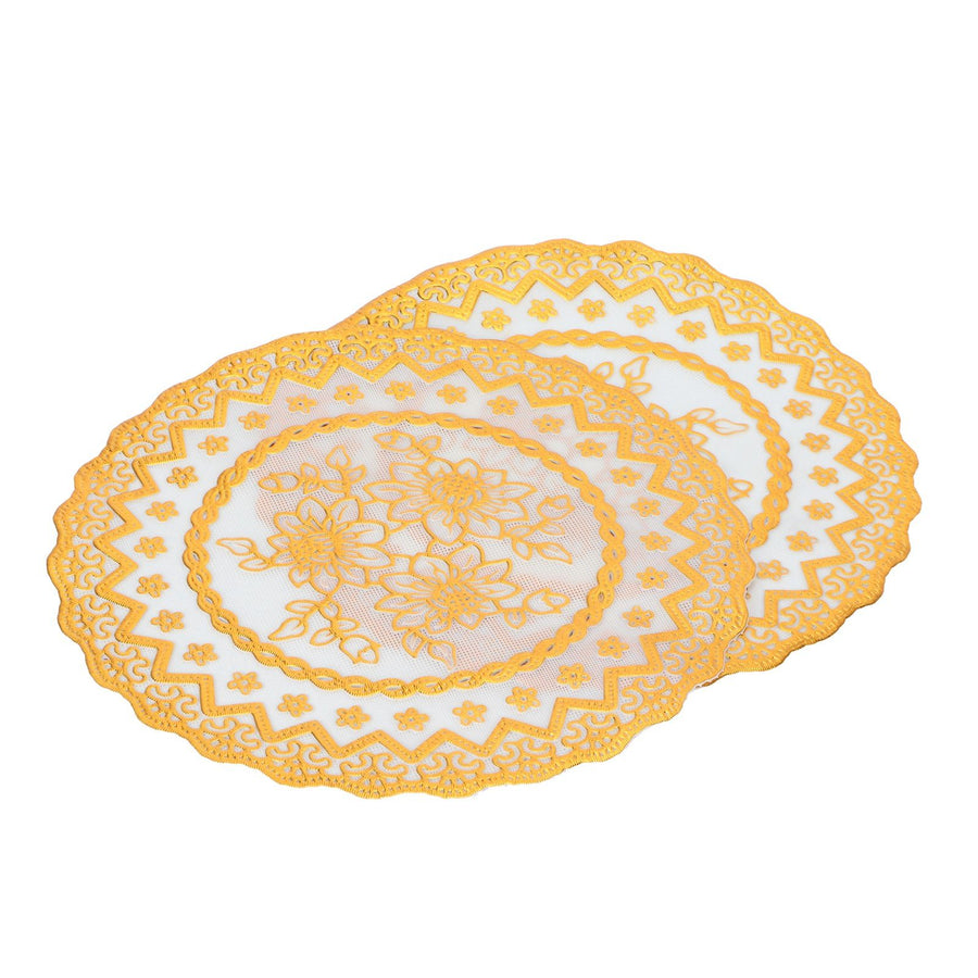 2PCS 20x20cm Table Mats Gold Placemats Coffee Cup Mat Coaster for Wedding Party SuppliesType 02